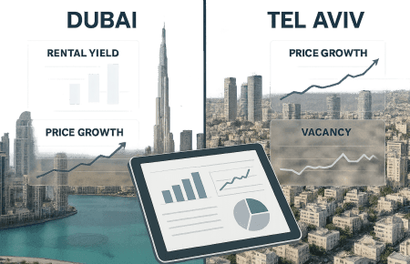 דוח תשואות 2026 - דובאי מול תל אביב: איפה המספרים באמת עובדים למשקיע הישראלי